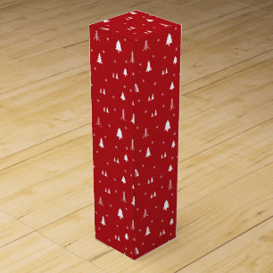 Christmas Trees and Snowflakes Wine Box