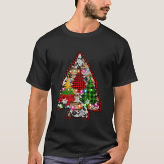 Christmas Trees Arrowhead Xmas Lights Cowhide Buff T-Shirt