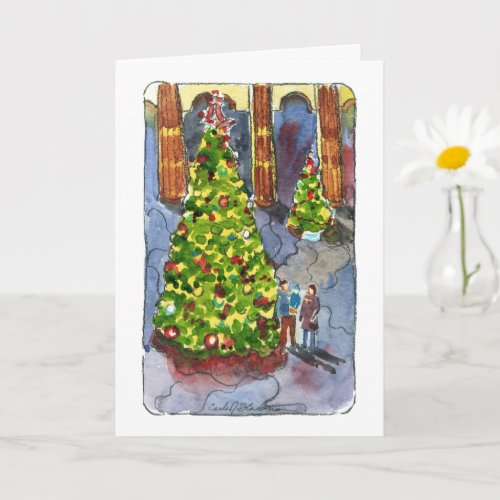 Christmas Trees at Playhouse Square Greeting Card