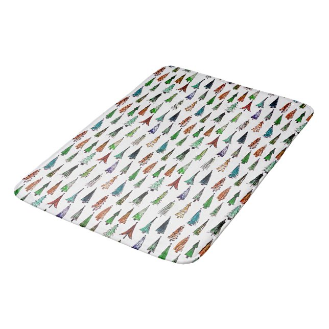 Christmas trees  bath mat (Angled)