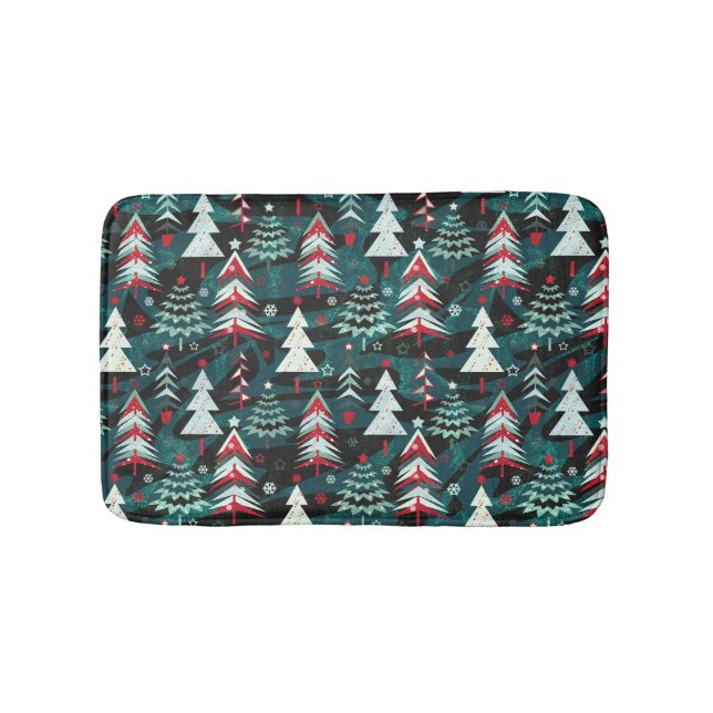 Christmas trees. bath mat (Front)