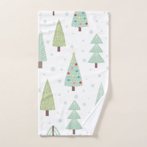 Christmas Trees Bath Towel Set Zazzle