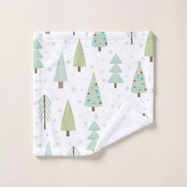 Christmas Trees Bath Towel Set Zazzle