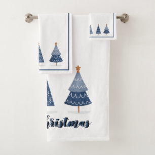 Christmas Trees Bath Towel Set