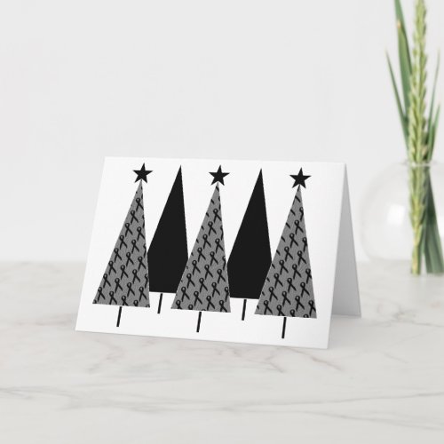 Christmas Trees _ Black Ribbon Holiday Card