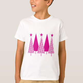 Christmas Trees - Breast Cancer Pink Ribbon T-Shirt