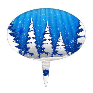 Christmas Trees Cake Topper