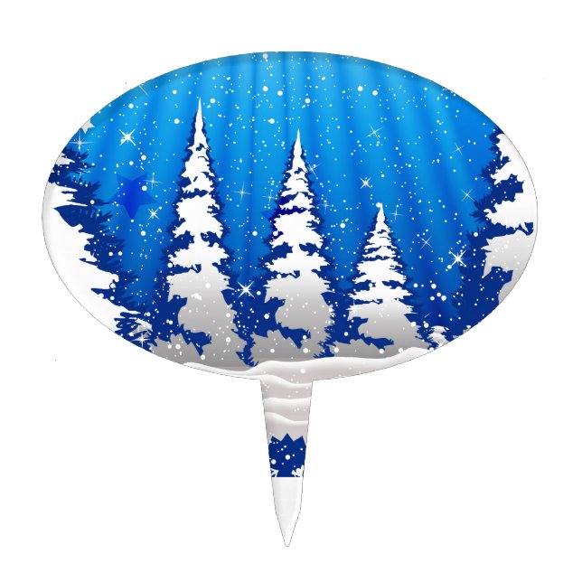 Christmas Trees Cake Topper (Front)