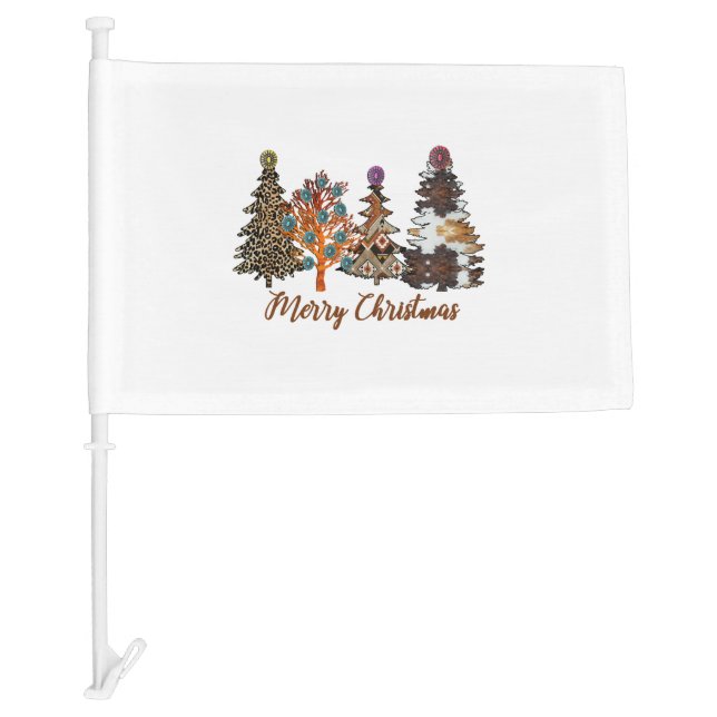 Christmas Trees Car Flag (Front)