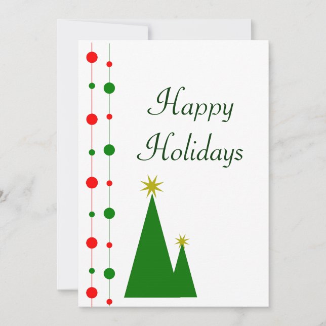 Christmas Trees Christmas Card (Front)