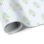 Christmas Trees Christmas Wrapping Paper<br><div class="desc">Hand painted little Christmas trees Christmas wrapping paper.</div>