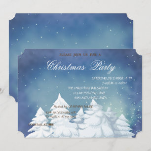 Christmas Trees, Corporate Christmas Party Invitation