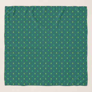 Christmas trees dark green scarf. scarf