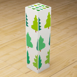 Christmas Trees Design Wine Box