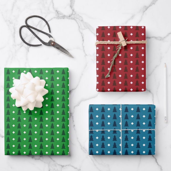 Christmas Trees Design Wrapping Paper