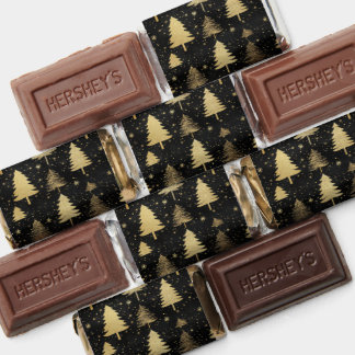 Christmas Trees Elegant Black Gold Hershey's Miniatures