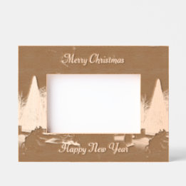 Christmas Trees Engraved Frame
