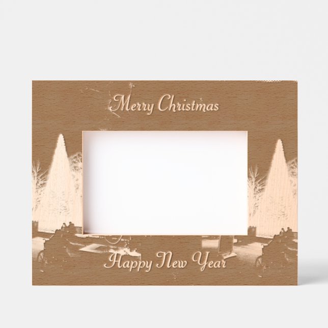 Christmas Trees Engraved Frame (Front)