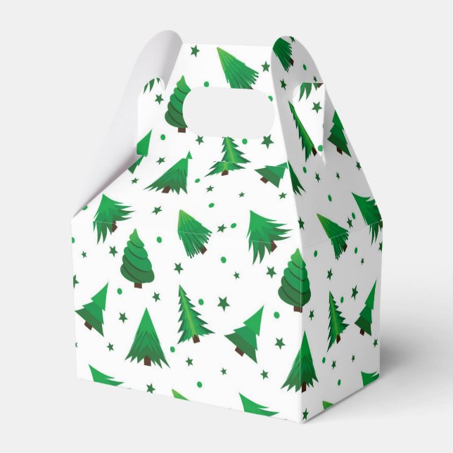 Christmas Trees Favor Box (Front Side)