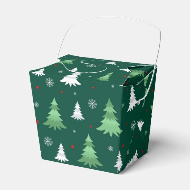Christmas Trees Favor Box (Front Side)