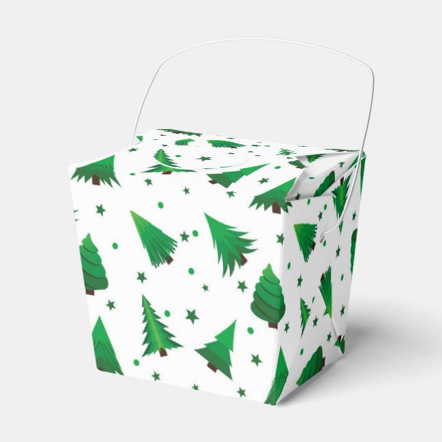 Christmas Trees Favor Box (Front Side)
