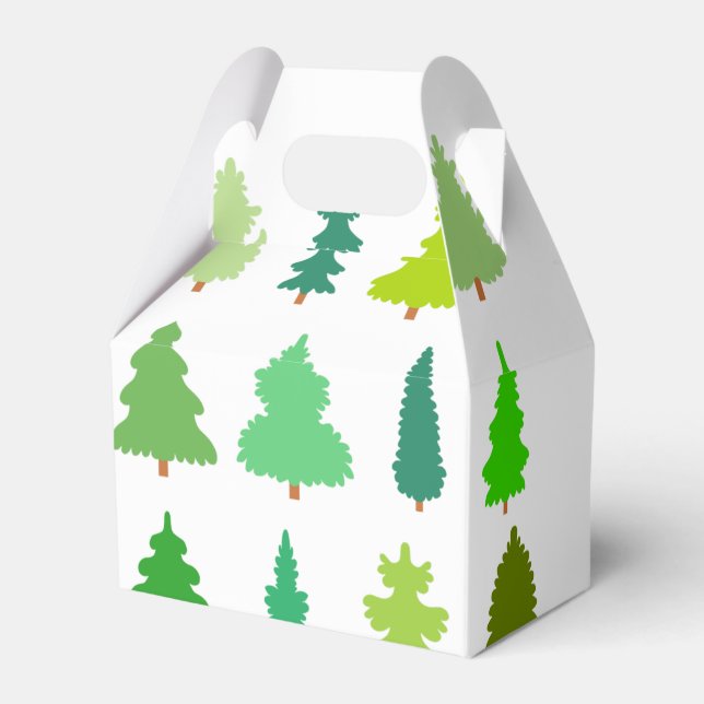 Christmas Trees Favor Box (Front Side)