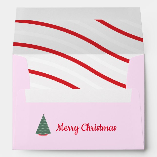 Christmas Trees Festive Envelope (Back (Bottom))