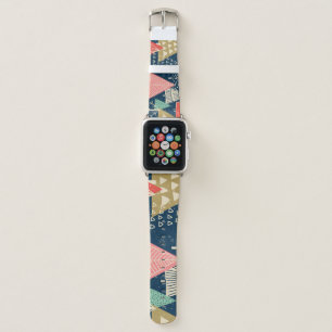 Christmas Trees Festive Seamless Illustration. Apple Watch Band