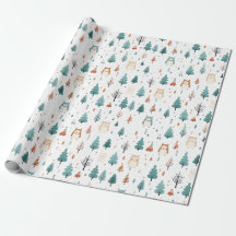 christmas trees gift wrapping papers