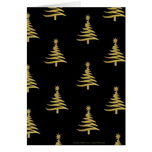 Christmas Trees Gold on Black (Front)