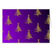 Christmas Trees Gold on Purple (Front Horizontal)