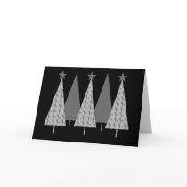 Christmas Trees - Gray Ribbon Brain Cancer Holiday Card