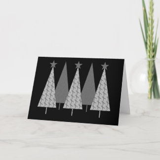 Christmas Trees - Gray Ribbon Brain Cancer Holiday Card