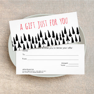Christmas Trees Holiday Gift Certificate