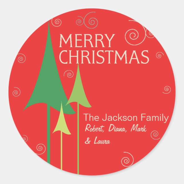 Christmas trees- holiday labels (Front)