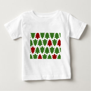 Christmas Trees Holiday Pattern Baby T-Shirt