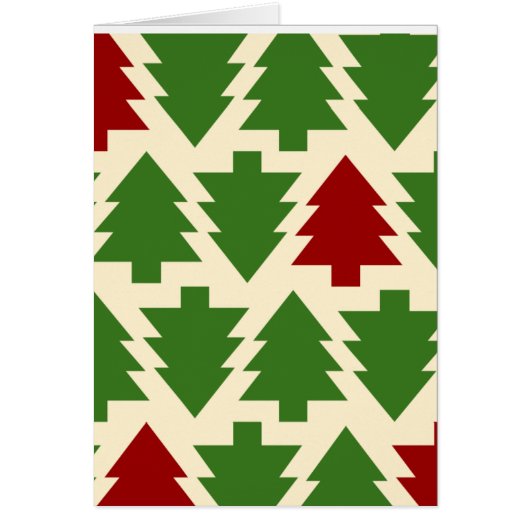 Christmas Trees Holiday Pattern Cards (Front)