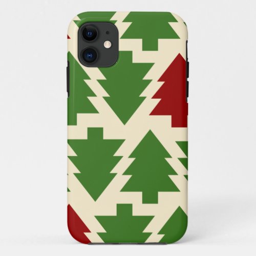 Christmas Trees Holiday Pattern iPhone 11 Case