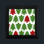 Christmas Trees Holiday Pattern Keepsake Box<br><div class="desc">Christmas Trees Pattern,  A must gift for Christmas!</div>