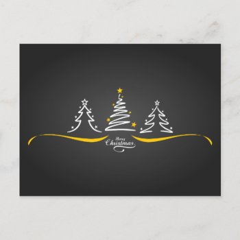 Christmas Trees Holiday Postcard by JiSign at Zazzle