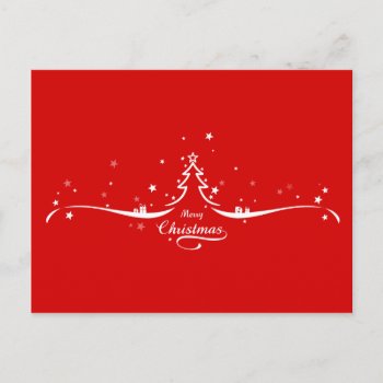 Christmas Trees Holiday Postcard by JiSign at Zazzle