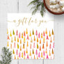 Christmas Trees Holiday Script Gift Certificate
