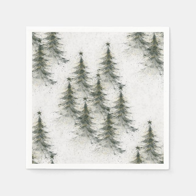 Christmas trees in the Woods Napkins (Front)