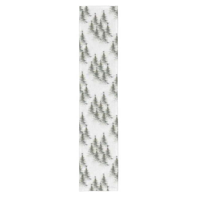 Christmas trees in the Woods Short Table Runner (Front)