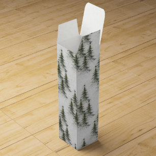 Christmas trees in the Woods Wine Box
