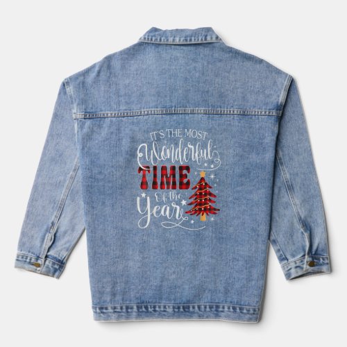 Christmas Trees Its The Most Wonderful Time Of Th Denim Jacket