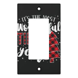 Christmas Trees It's the Most Wonderful Time of th Light Switch Cover
