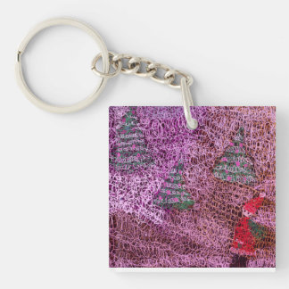 Christmas trees keychain