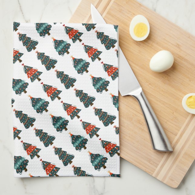 Christmas Trees Kitchen Towel (Quarter Fold)