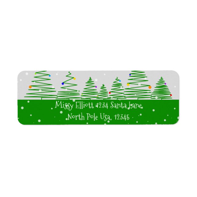 Christmas Trees Label (Front)